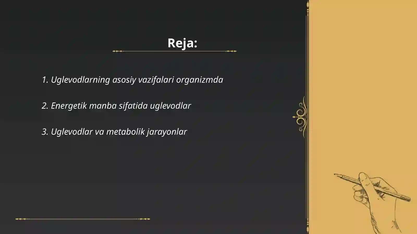 Uglevodlarning organizmdagi vazifasi.Monosaharidlar klassifikatsiyasi 2