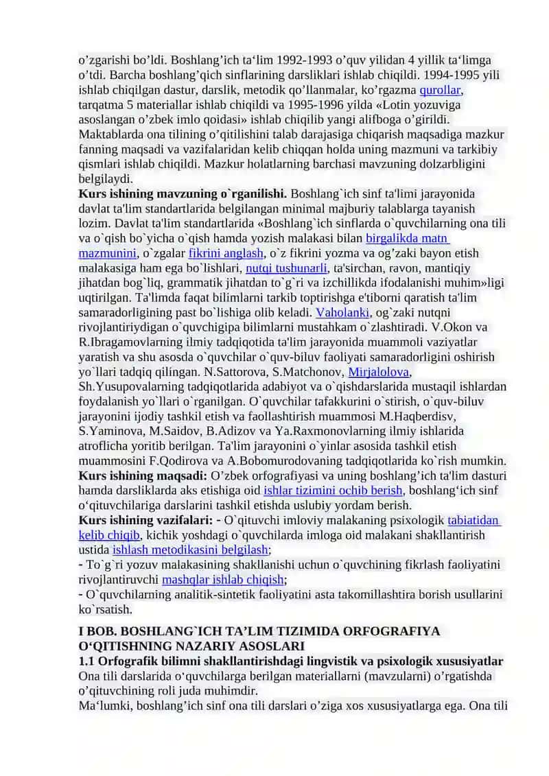 Ona tili va óqish savodxonligi darslarida orfografik mashqlarni ótkazish usullar 2
