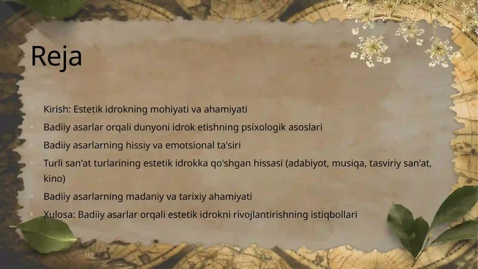 Dunyoni estetik idrok etishda badiiy asarlarning ahamiyati 2