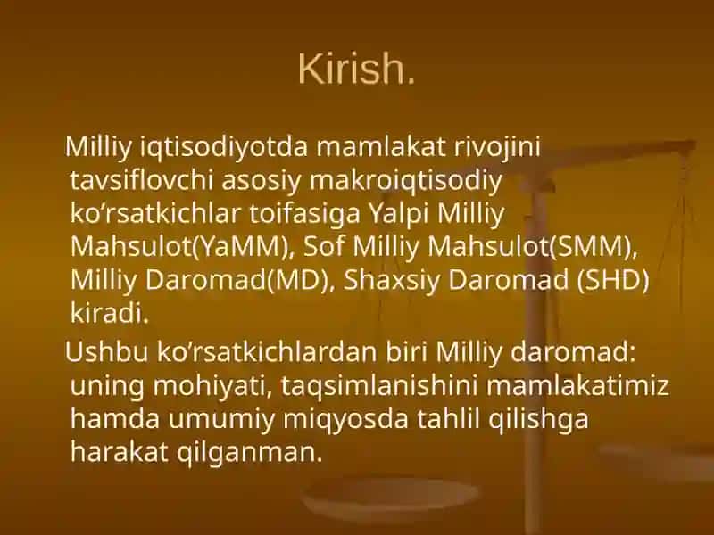 Milliy daromad14 u 17 talabasi Ismoiljonov Muhriddin 2