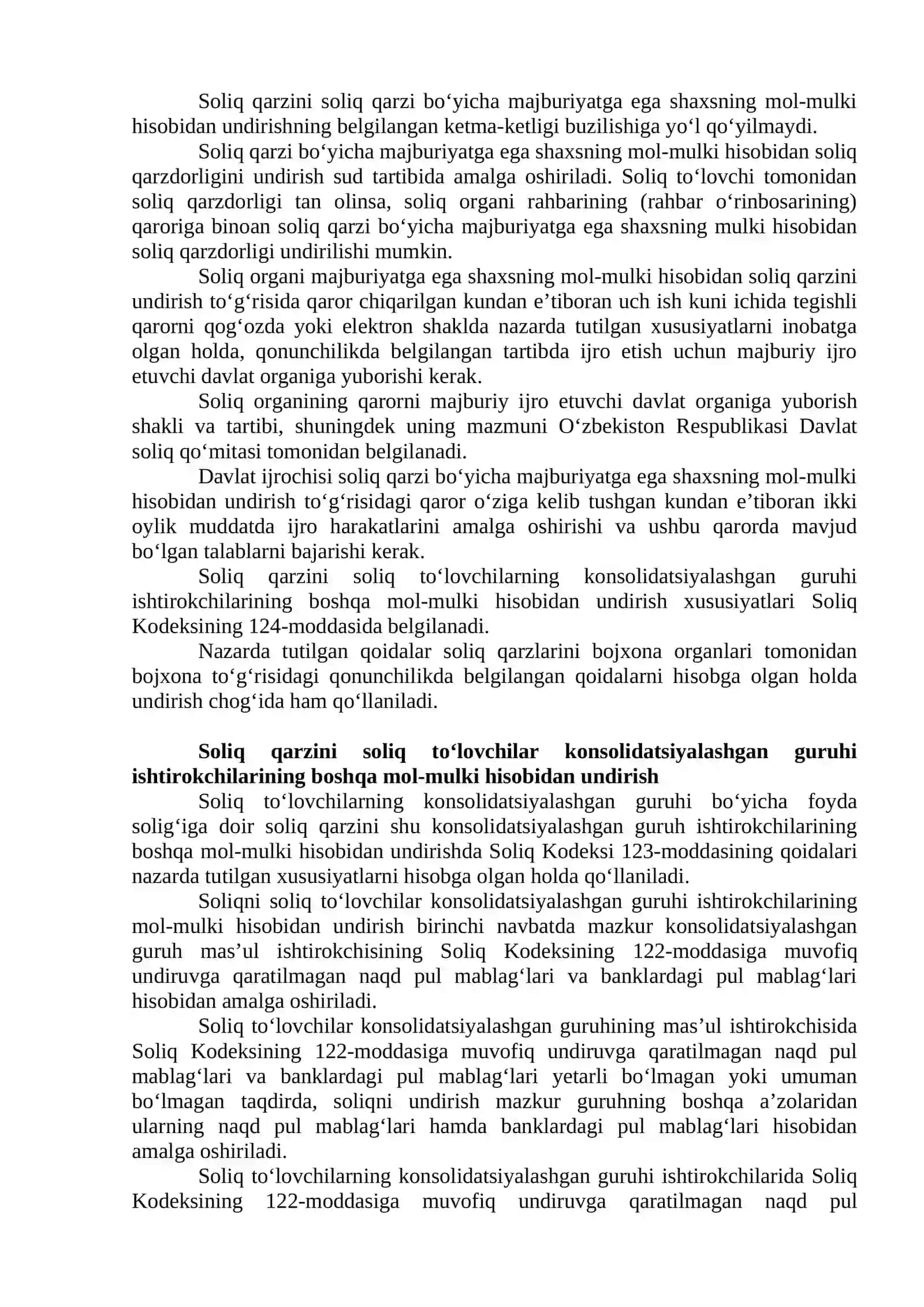 SOLIQ QARZINI BOSHQA MOL-MULK HISOBIDAN UNDIRISH 2