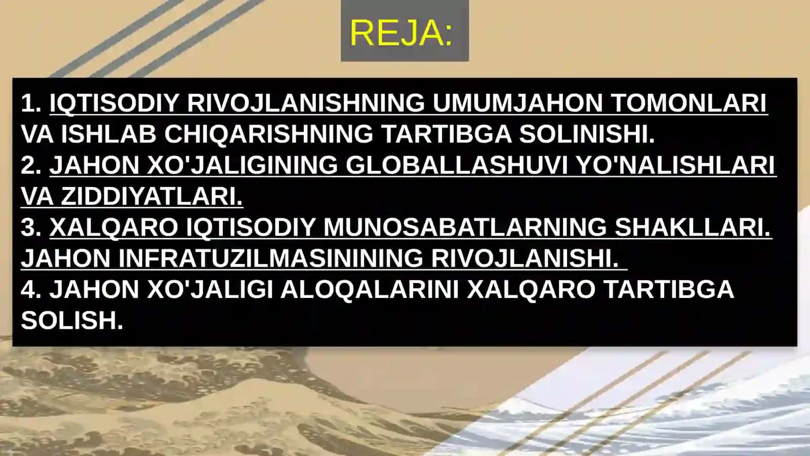 Jahon xo’jaligi va uning evolutsiyasi 2
