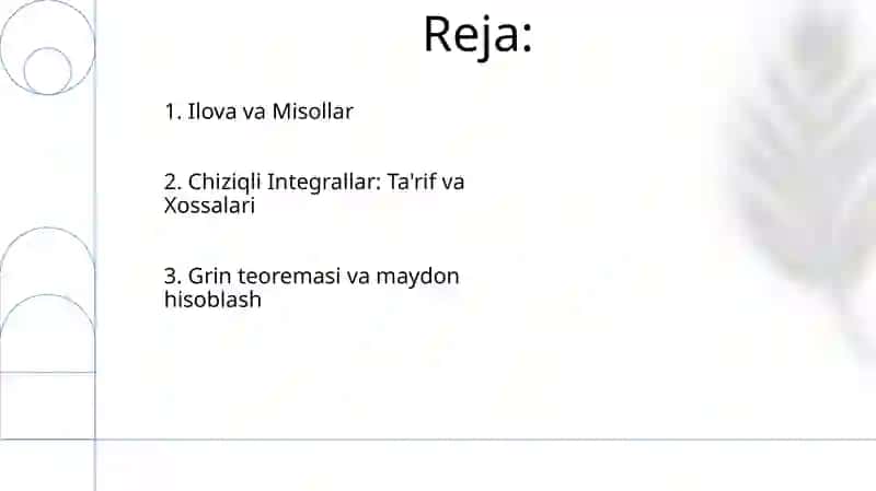 Chiziqli Integrallar: Ta'rif va Xossalari 2