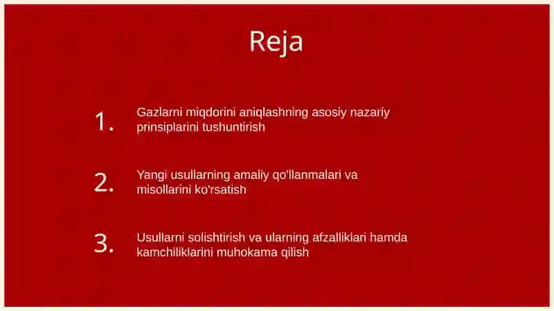 Gazlarni miqdorini aniqlashni yangi usullari 2