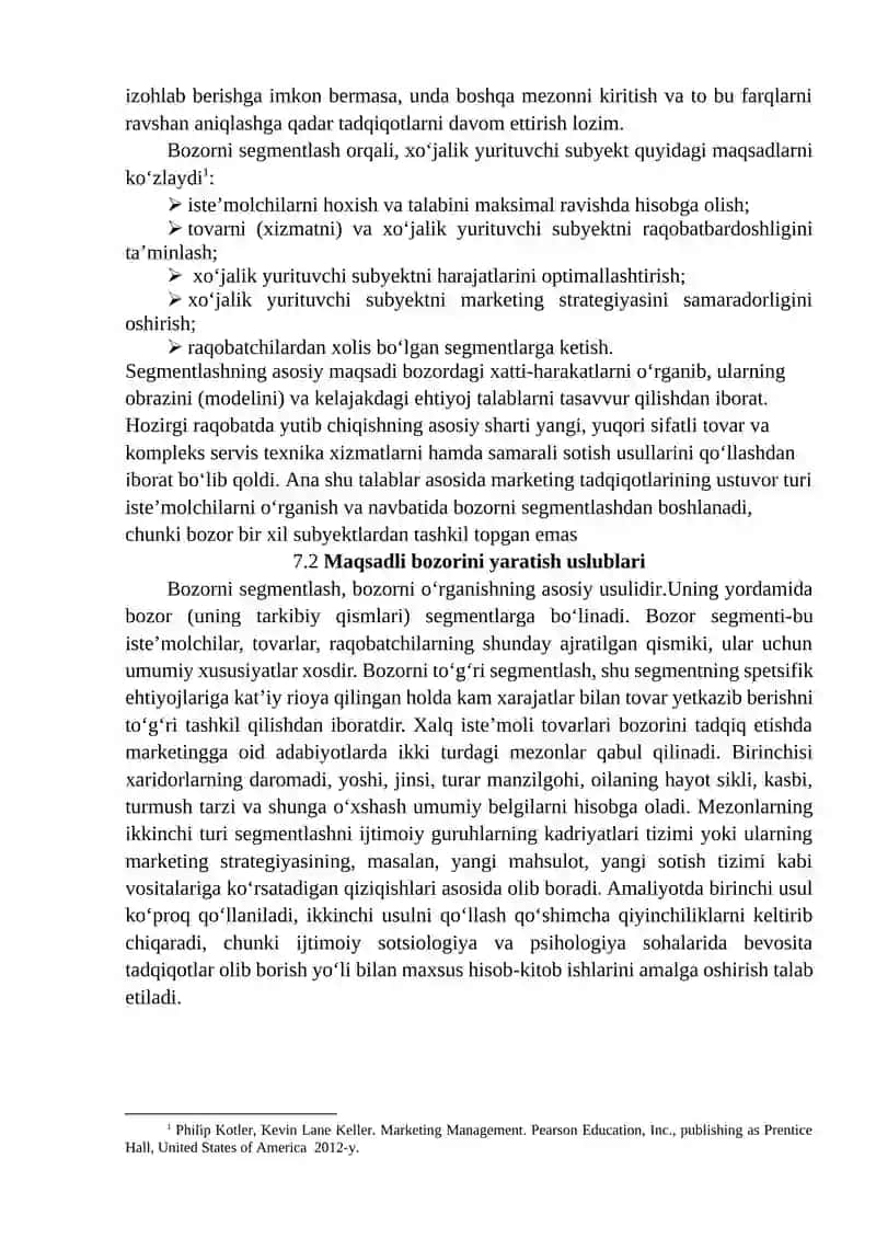Bozor segmentatsiyasi 2