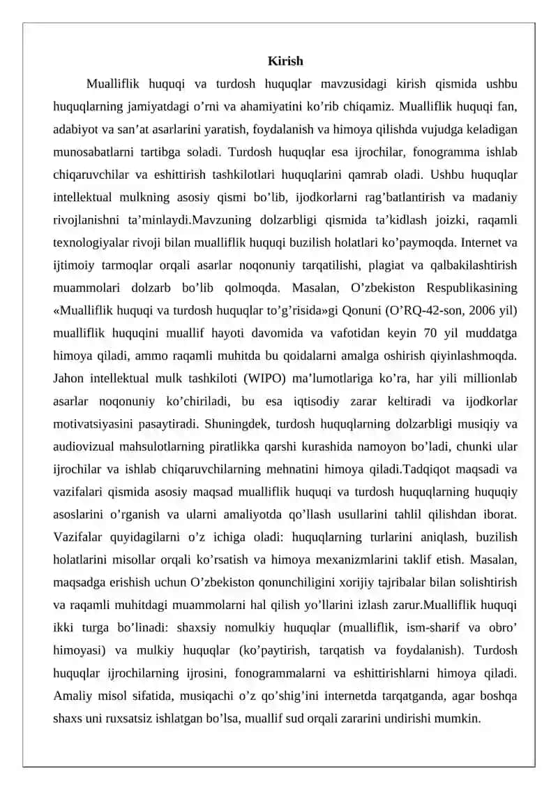 Mualliflik huquqi va turdosh huquqlar 2