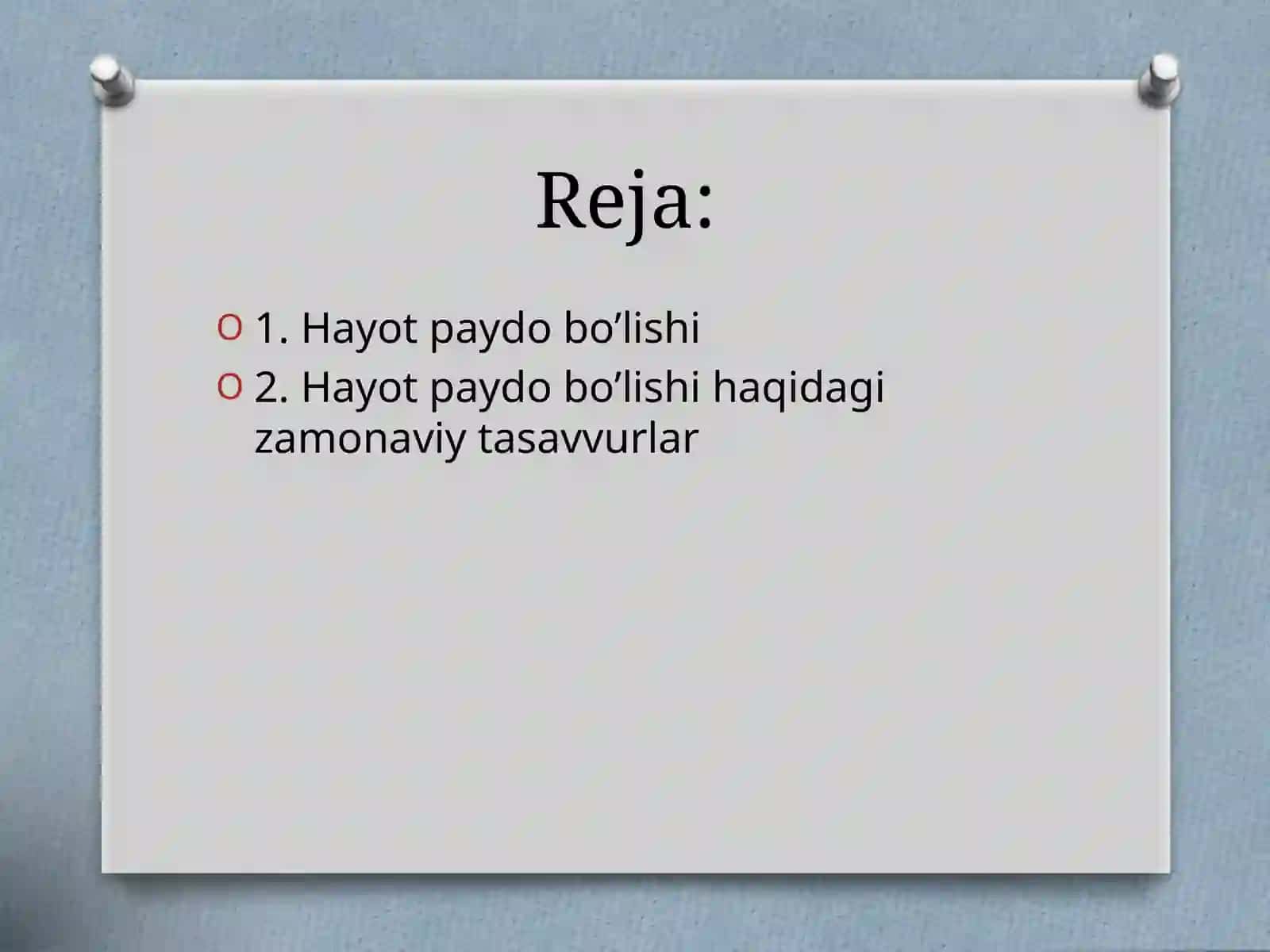 Hayotpaydobo’lishihaqidagizamonaviytasavvurlar 2