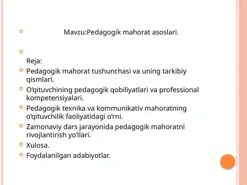 Pedagogik mahorat asoslari 2