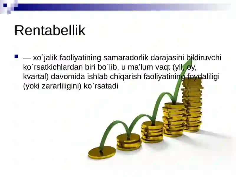 Foyda rentabelligi statistikasi 2
