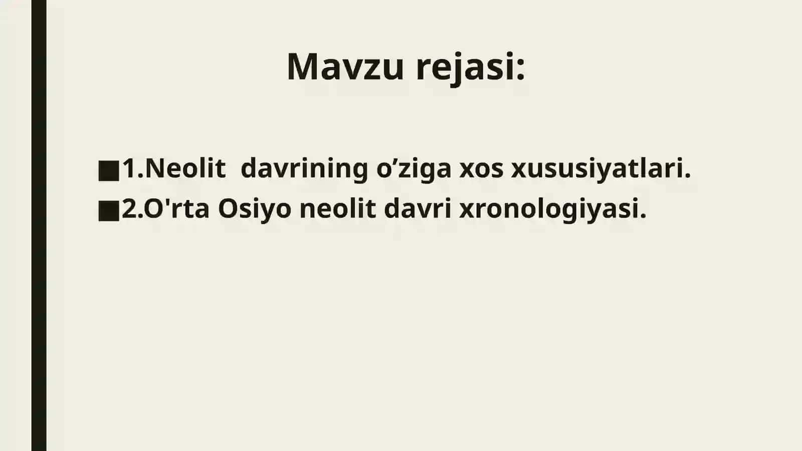 Neolit davri yodgorliklari 2