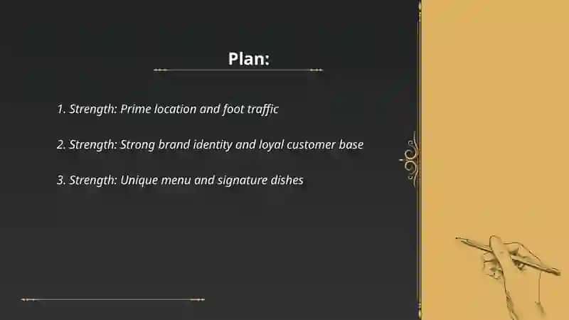 Swot analysis is:Restaurant 2