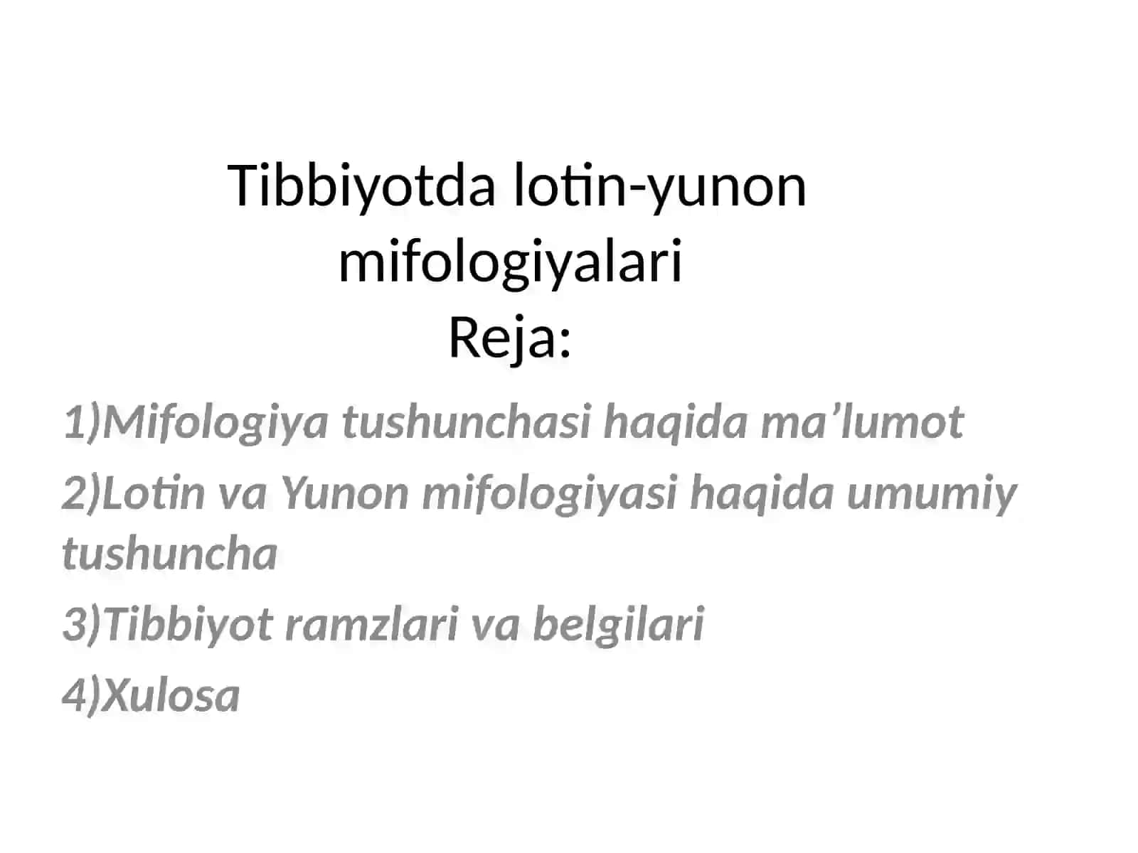 Tibbiyotda lotin-yunon mifologiyalari 2