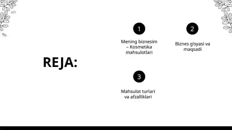 Mening biznesim – Kosmetika mahsulotlari 2