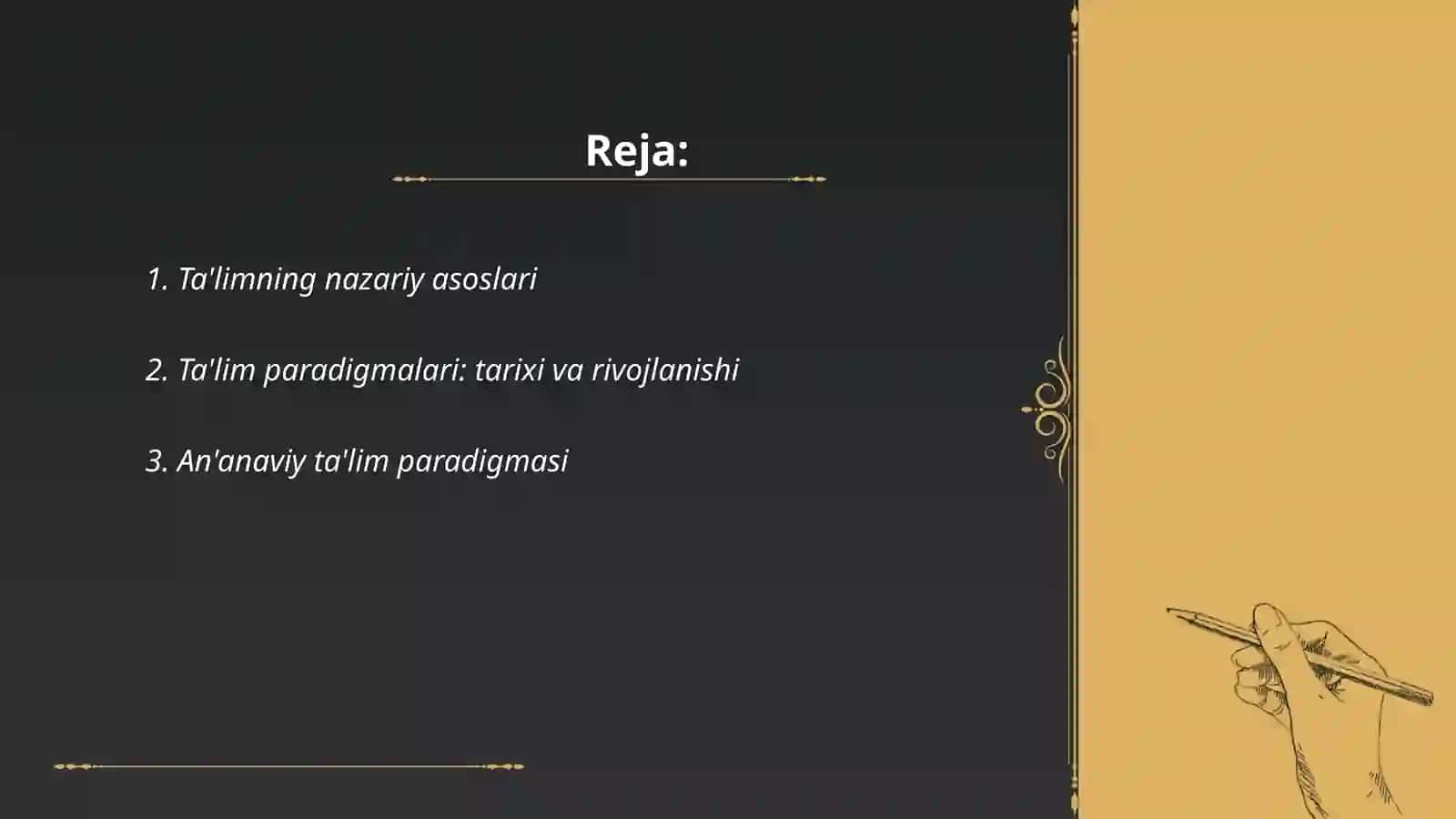 Didaktika ta'lim nazariyasi sifatida. Ta'lim paradigmalari 2