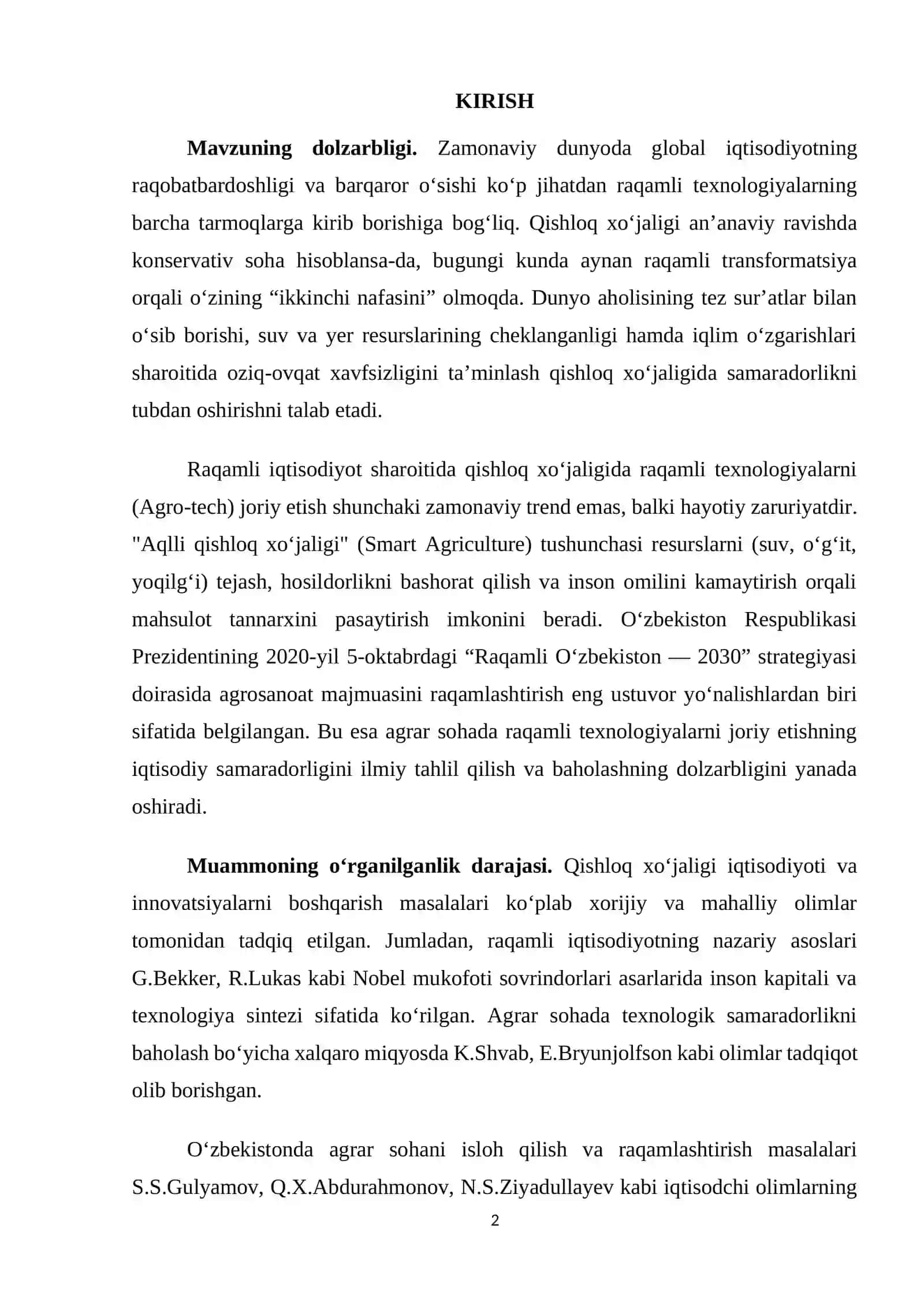 Qishloq xo‘jaligida raqamli texnologiyalar 2