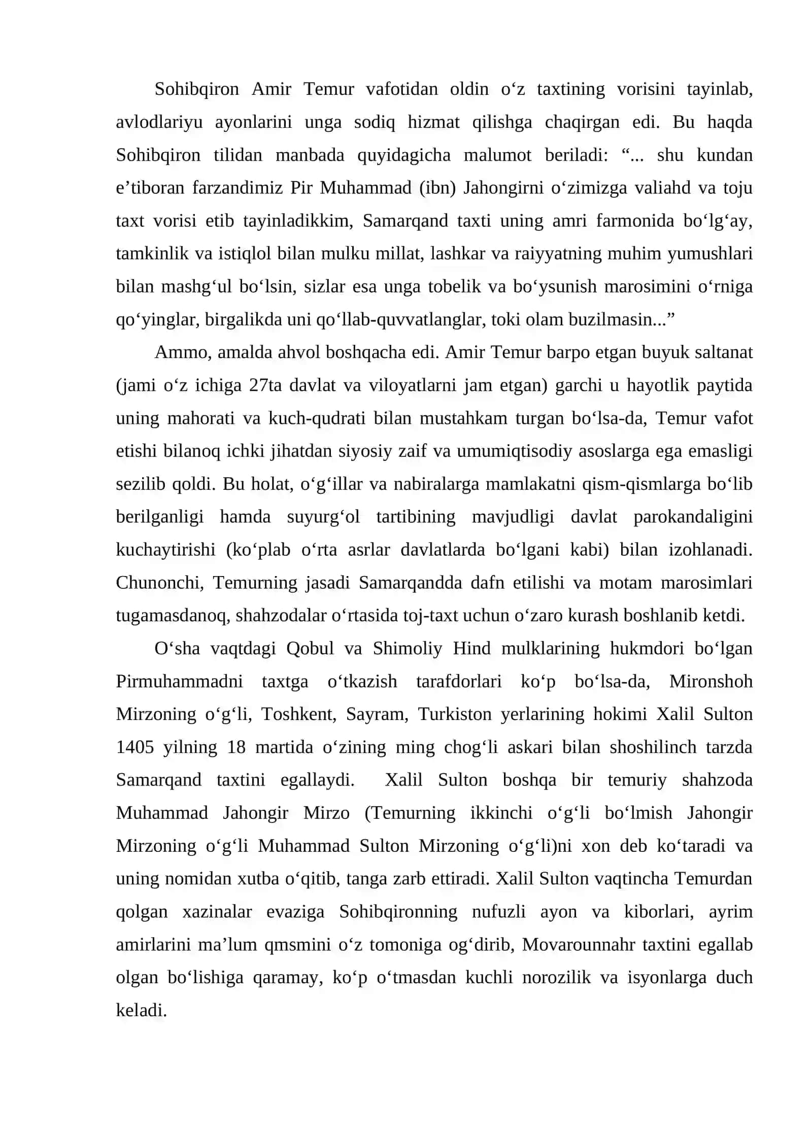 Temuriylar davrida Movaraunnahr va Xuroson 2