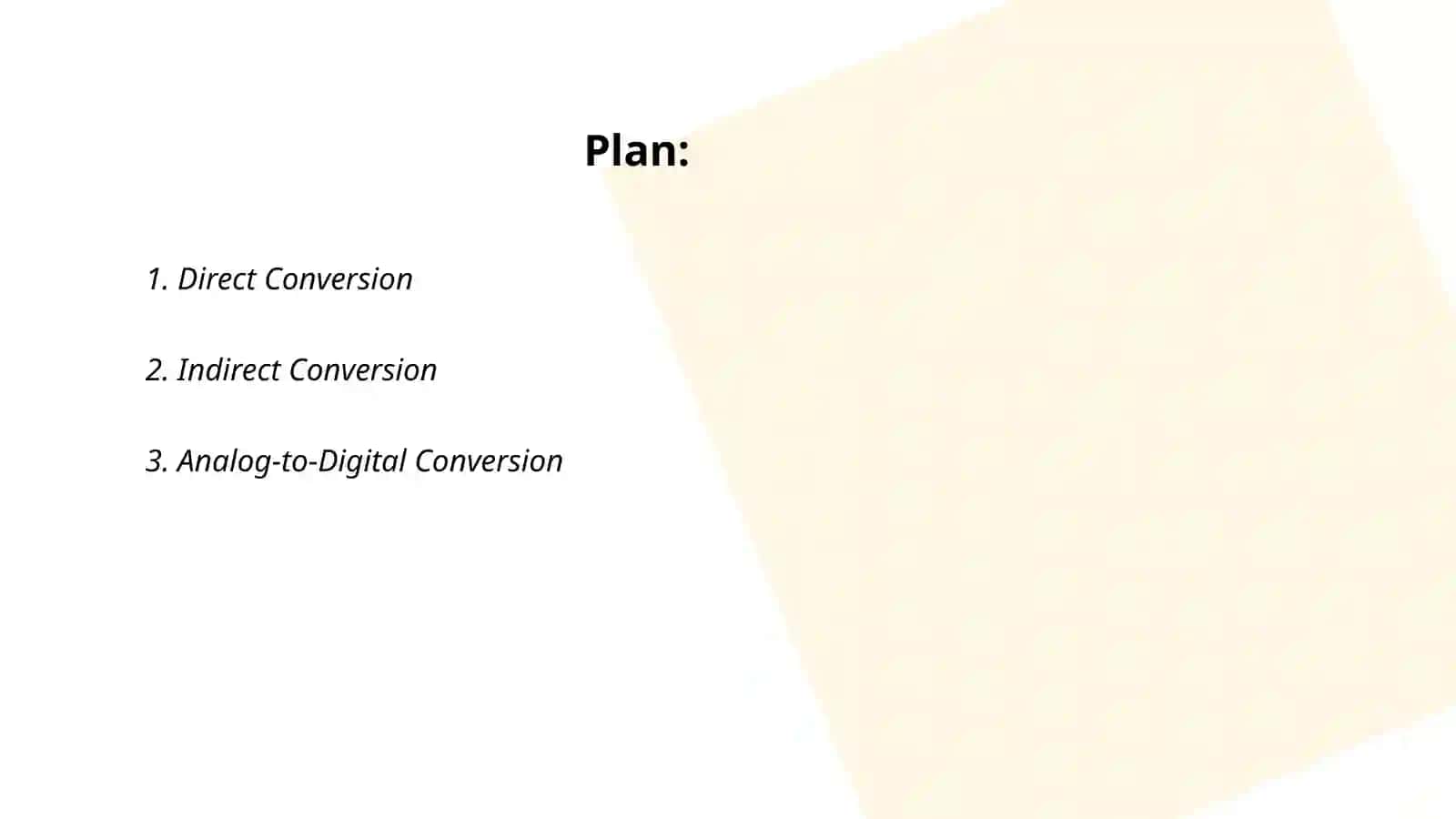 The types of conversion 2