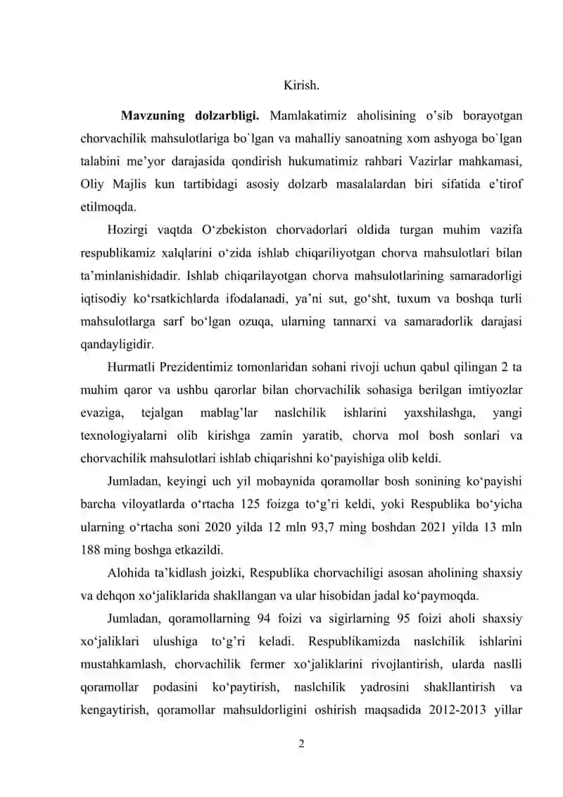 QORAMOLLARNI BO’RDOQILASH VA XONA GIGIYENASI 2