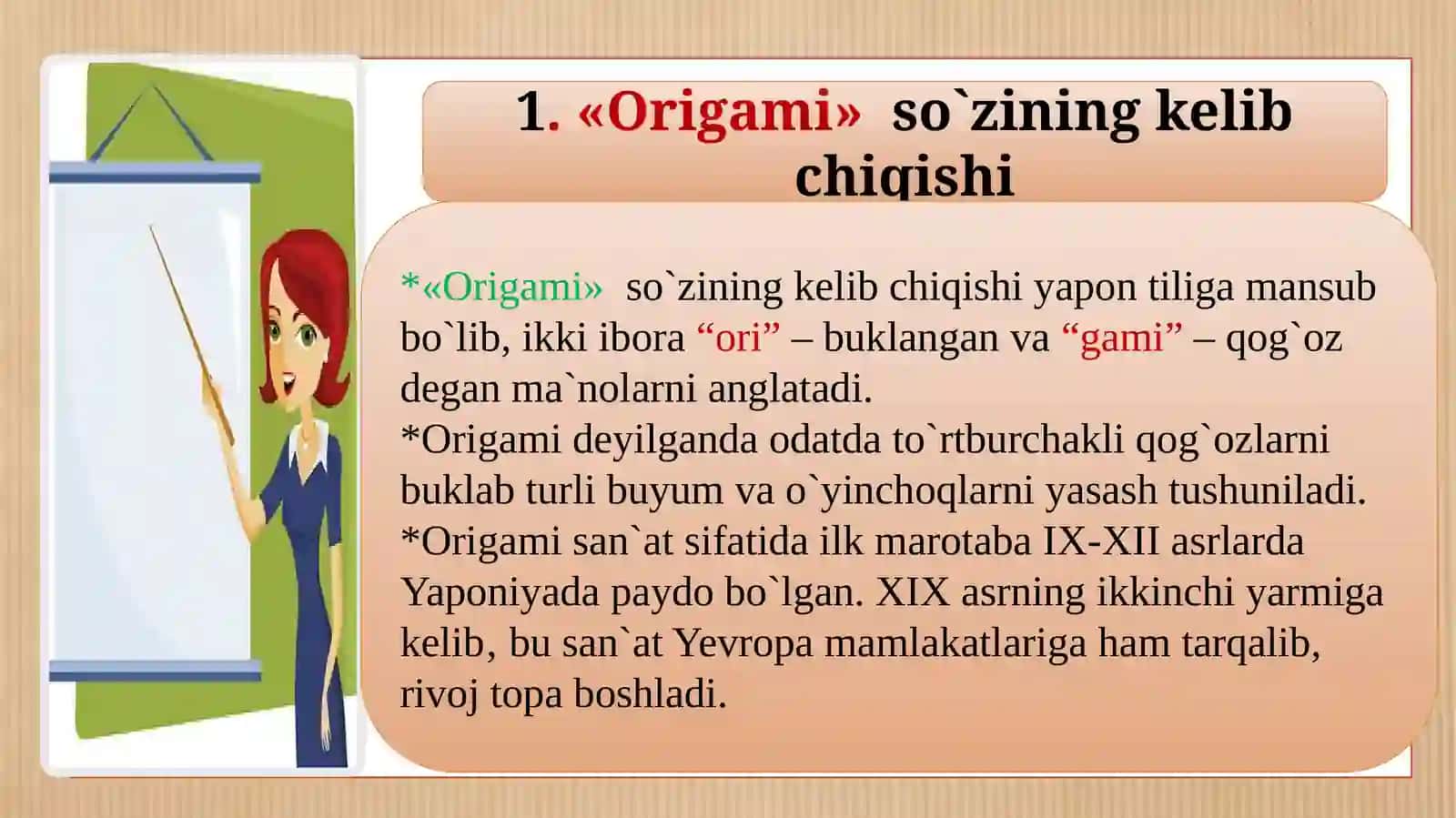 Qog`ozdan buklash yo`li bilan o`yinchoq yasash.(Origami usuli) 2