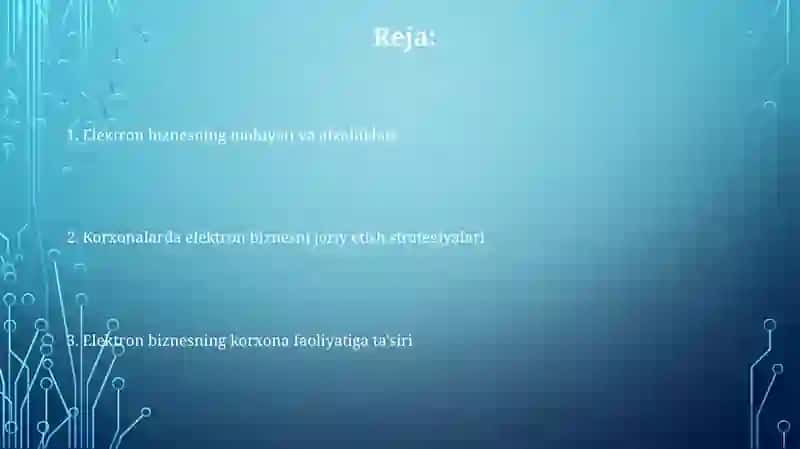 Korxonalar faoliyatida elektron biznesdan foydalanish 2