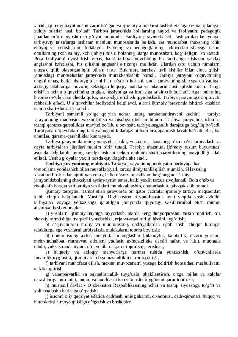 Tarbiya Nazariyasi 2