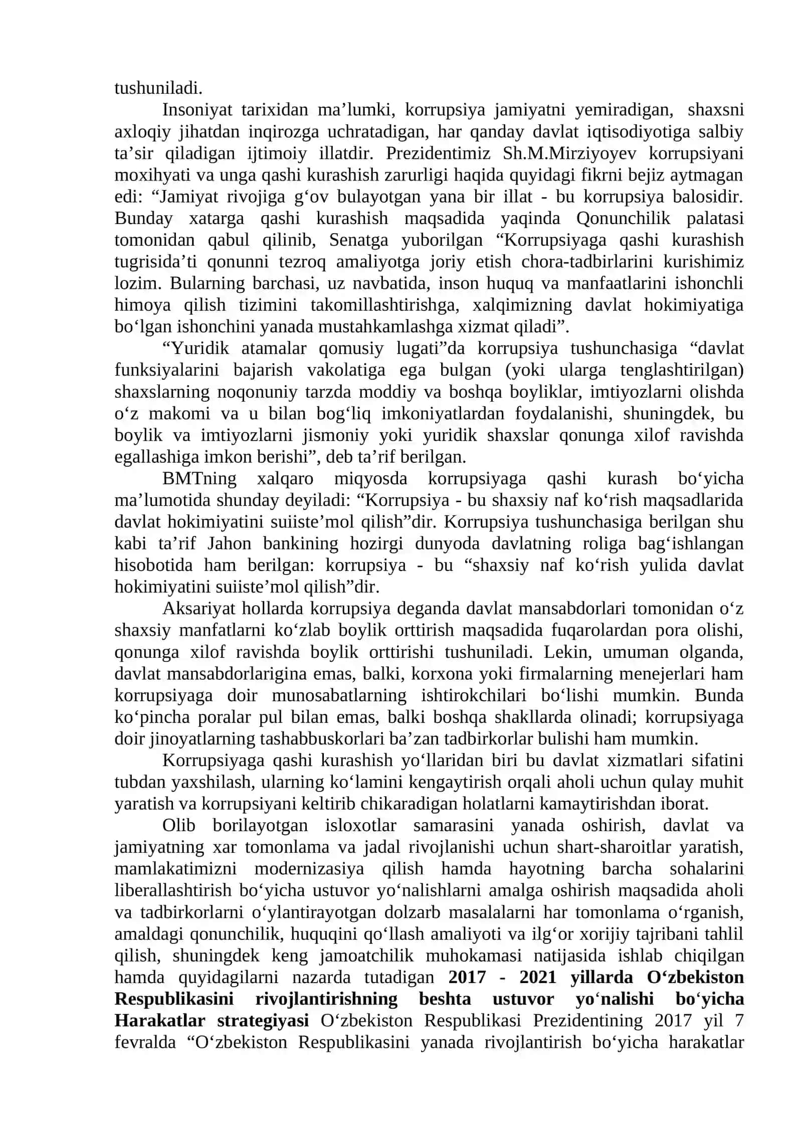 KORRUPSIYANING MOHIYATI, OQIBATLARI VA UNGA QARSHI KURASH MEXANIZMLARI 2