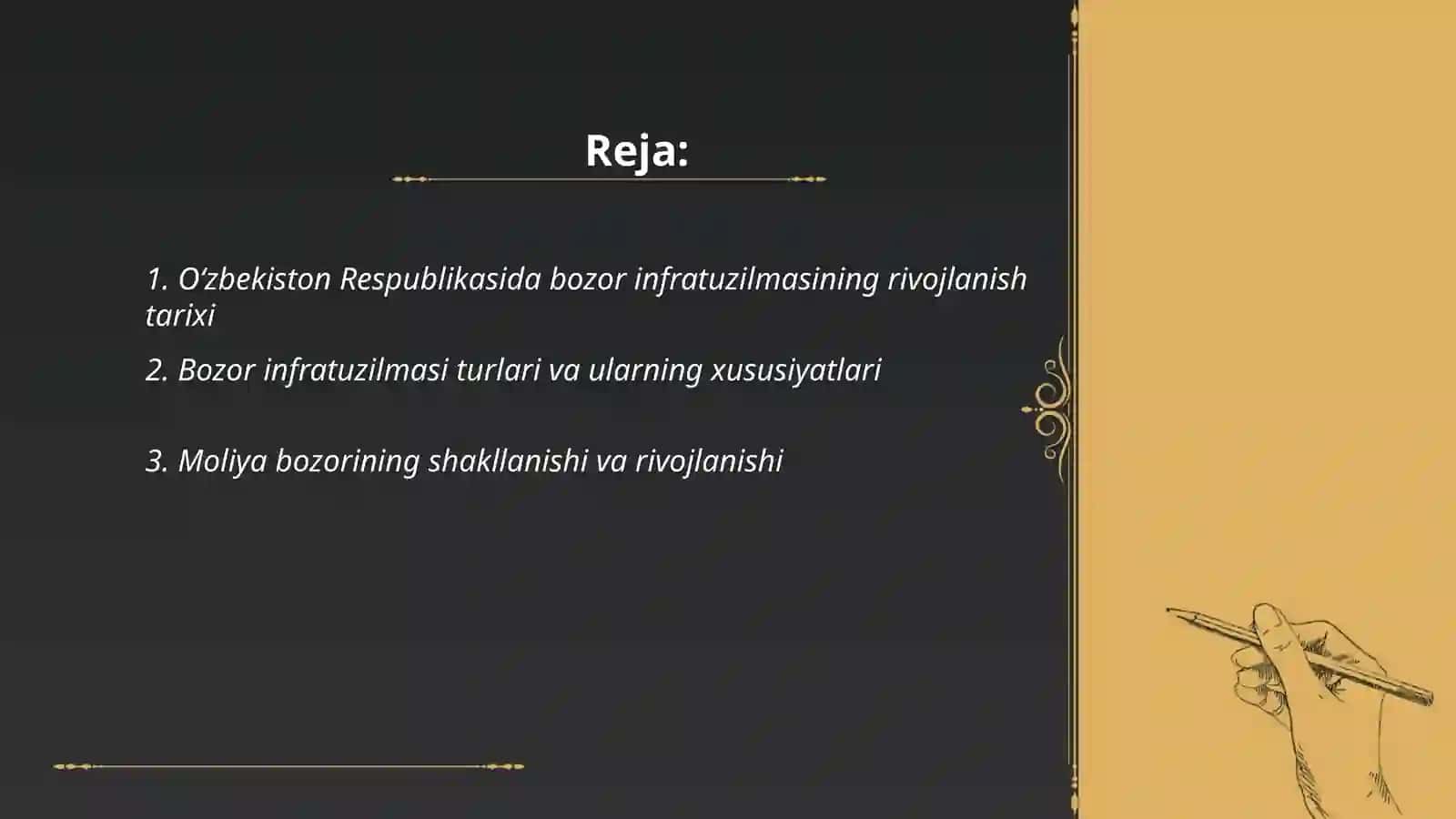 O‘zbekiston Respublikasida bozor infratuzilmasining rivojlanishi 2