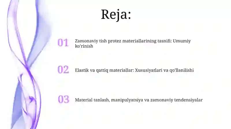 Zamonaviy tish protez materiallarining tasnifi 2