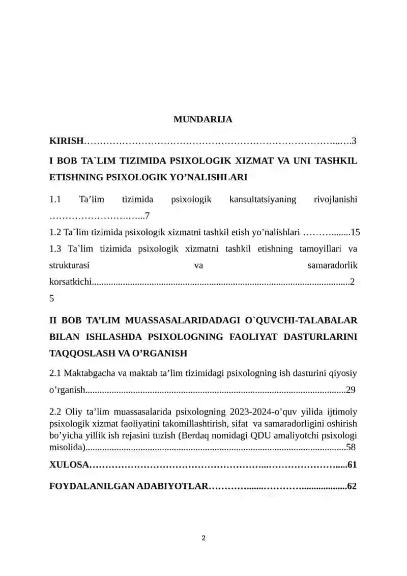 Ta’lim muassasasi psixologining psixologik konsultatsiya faoliyatini samaradorligi ko’rsatkichlari v 2