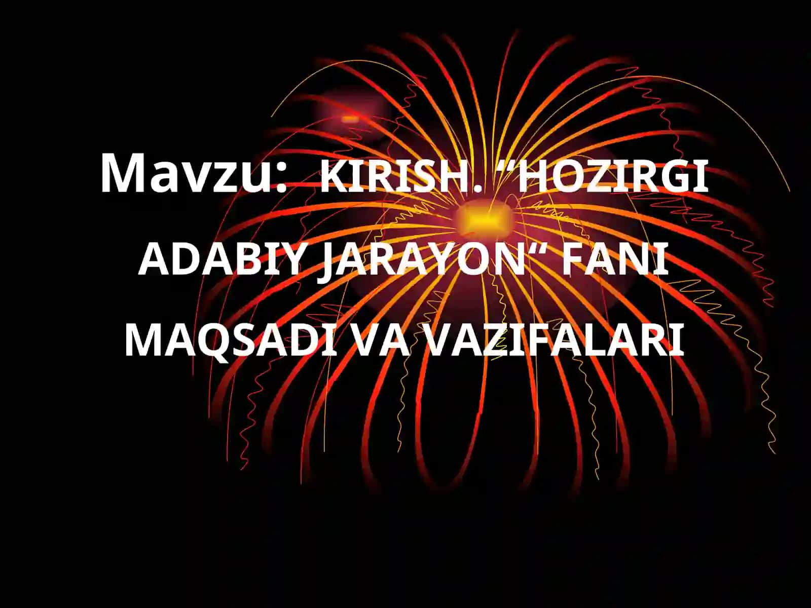 Hozirgi adabiy jarayon 2