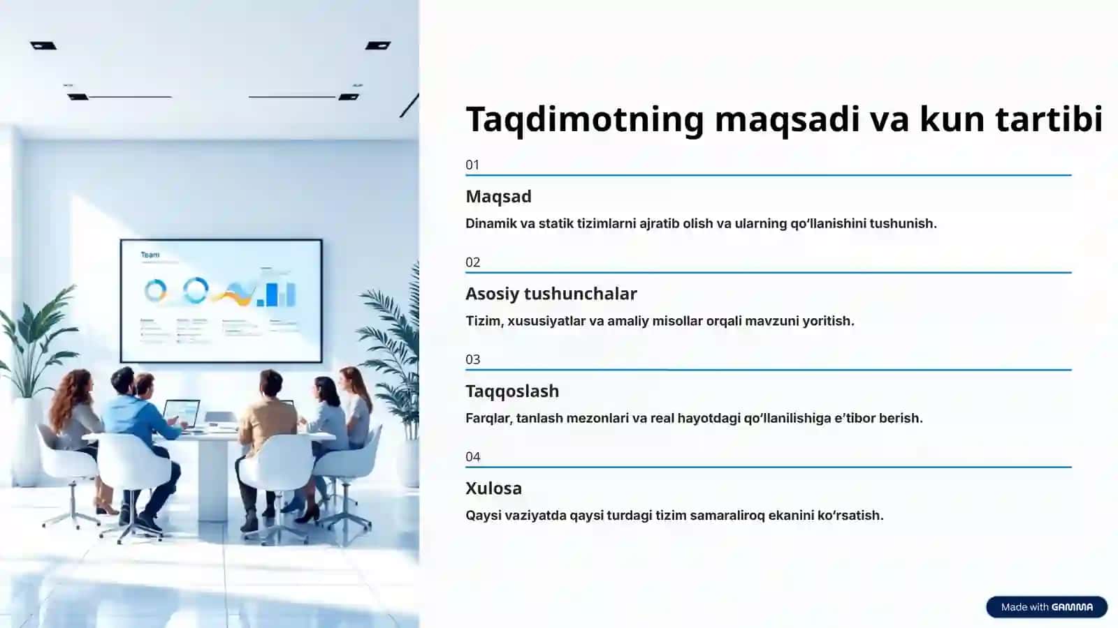 Dinamik va Statik Tizimlar: Konseptsiya va Amaliyot 2