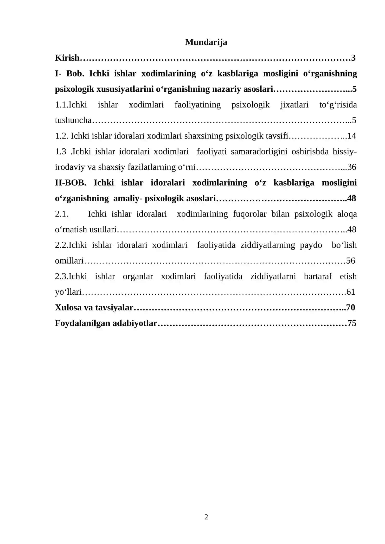 Ichki ishlar xodimlarining o‘z kasblariga mosligini o‘rganishning psixologik xususiyatlari 2