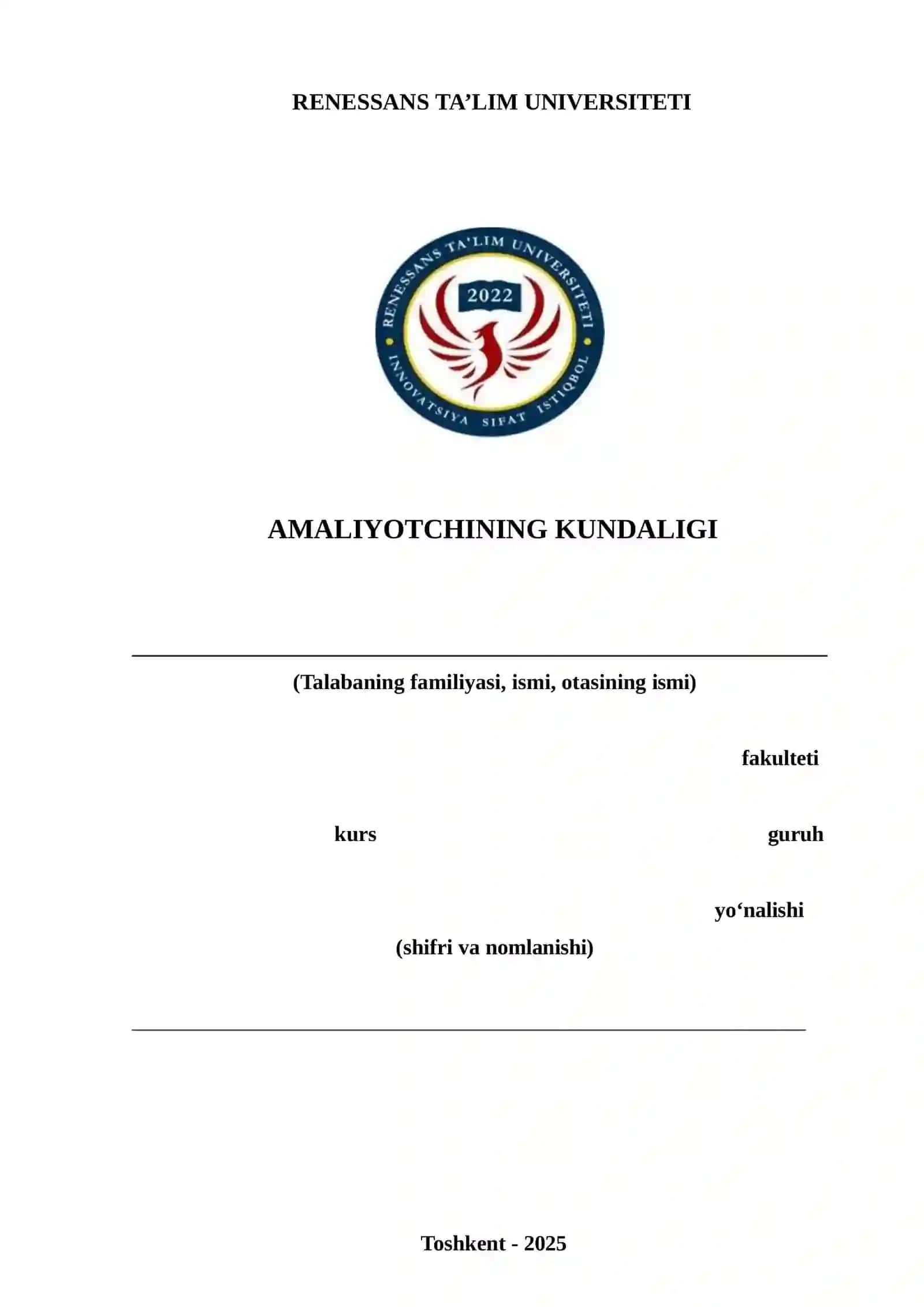 AMALIYOT CHINING KUNDALIGI 2