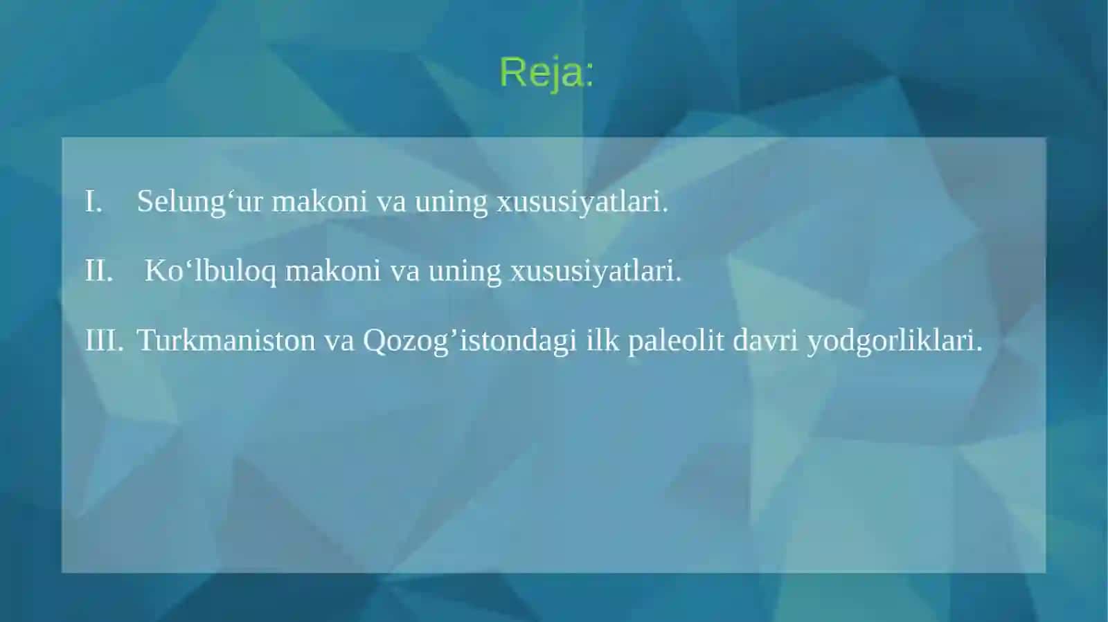 O’rta Osiyoda ilk paleolit davri madaniyati xususiyatlari 2