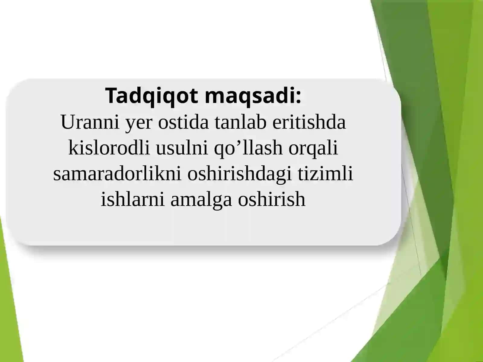 Uzluksiz kislorodli usulni o'shirish 2
