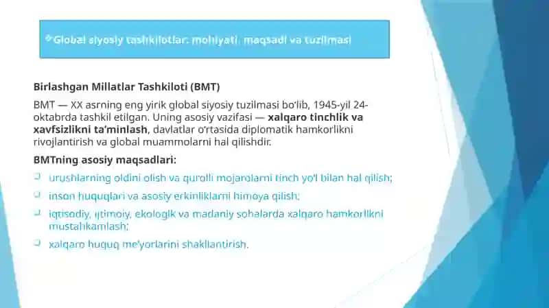 JAHONNING YIRIK IQTISODIY, SIYOSIY VA HARBIY TASHKILOTLARI 2