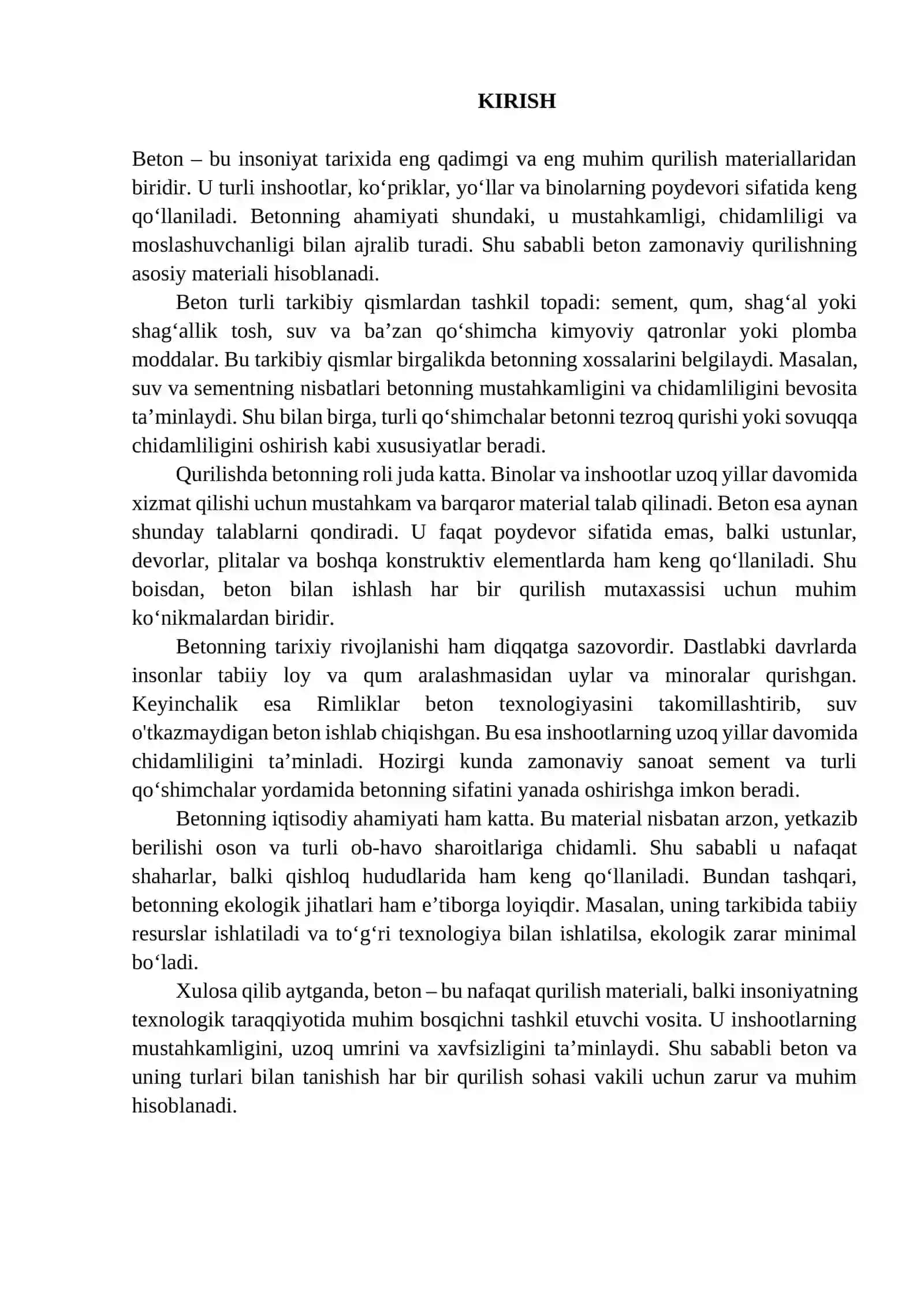 Beton va uning turlari 2
