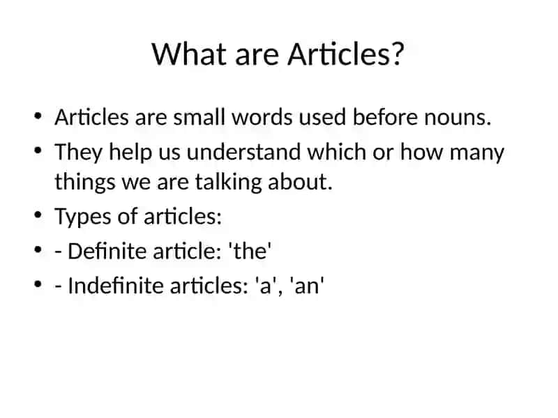 The Function of Articles in the Text 2