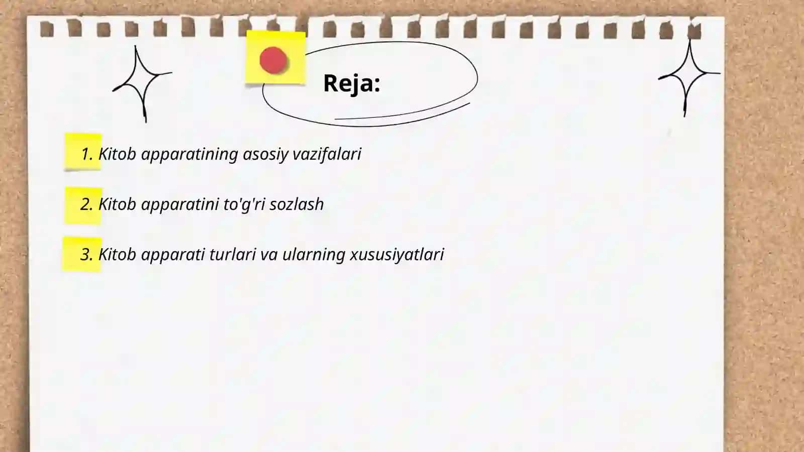 Kitob apparati bilan ishlash 2