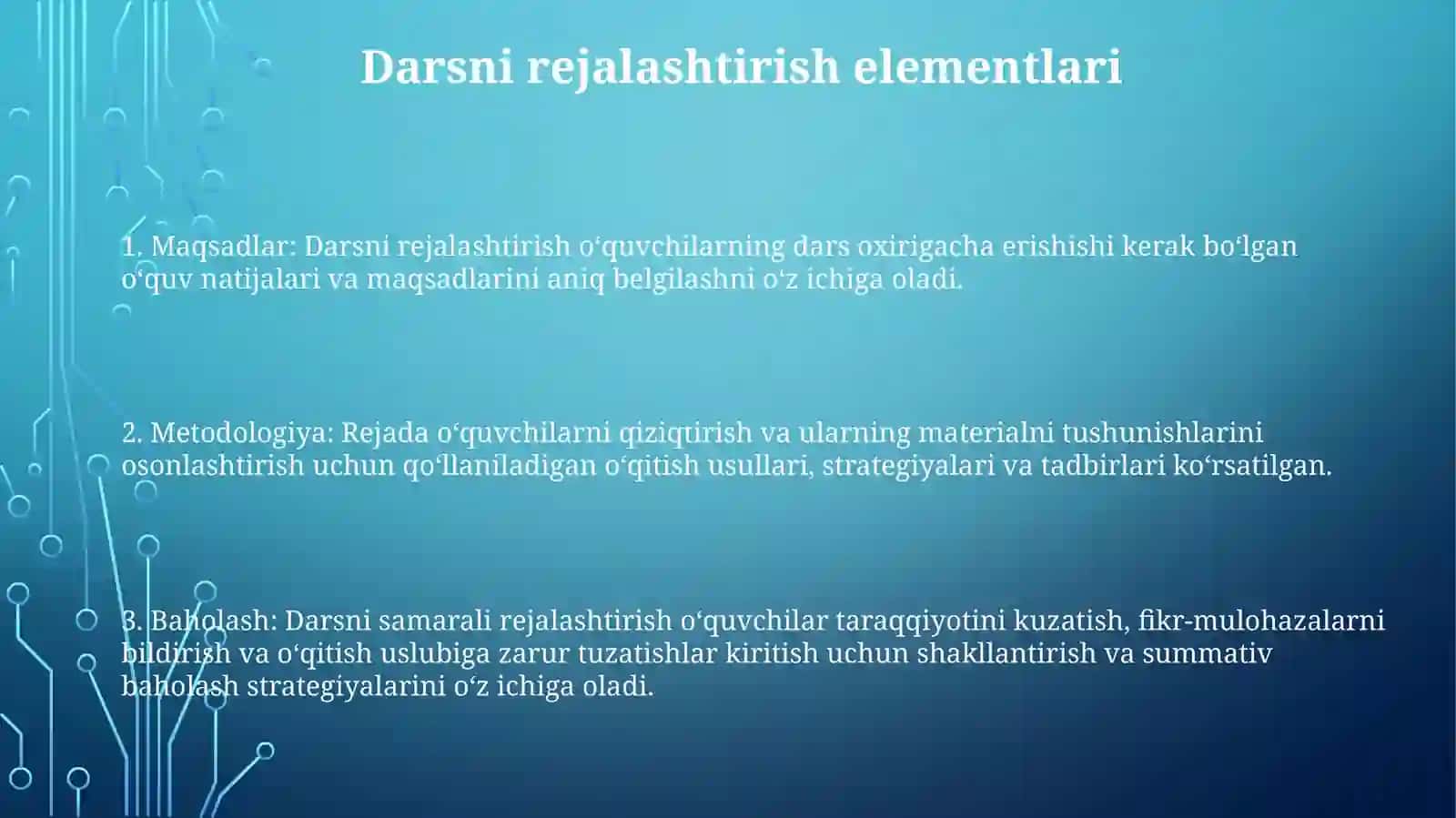 Dars Va Darsdan Tashqari Mashg'Ulotlarni Loyixalashtirish 2