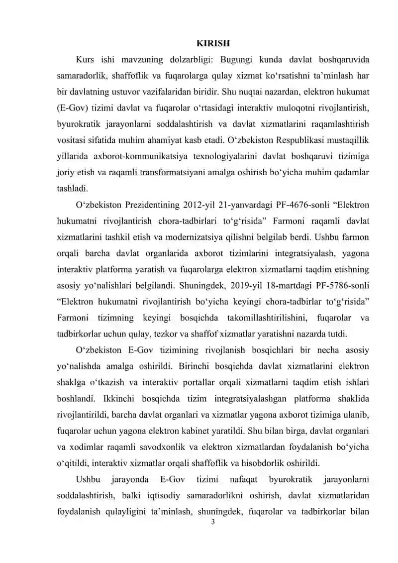 ELEKTRON HUKUMAT (E-GOV) TIZIMINING OʻZBEKISTONDA RIVOJLANISH BOSQICHLARI 2