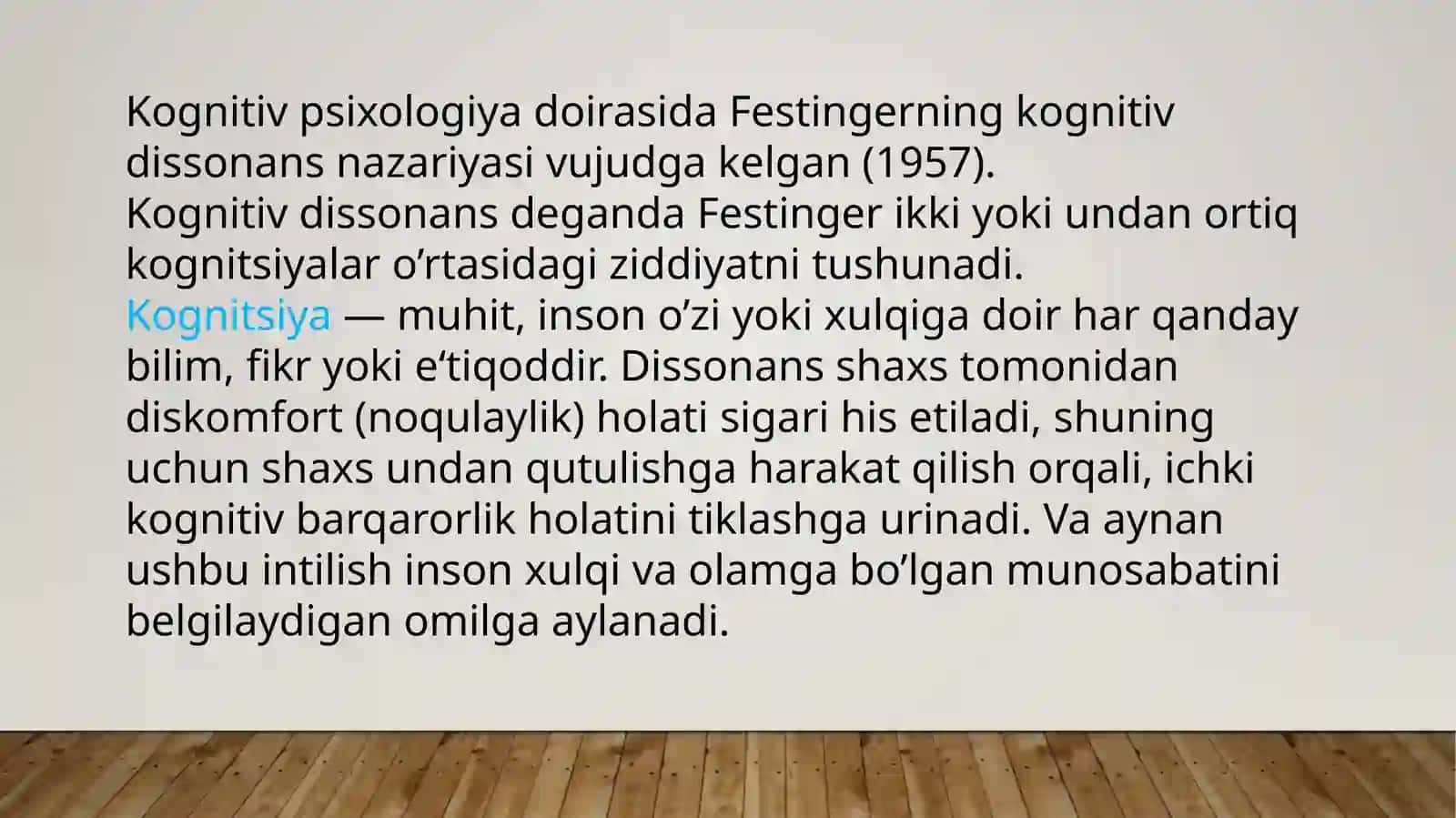 L.Fistengerningkognitivdissonansnazariyasi 2