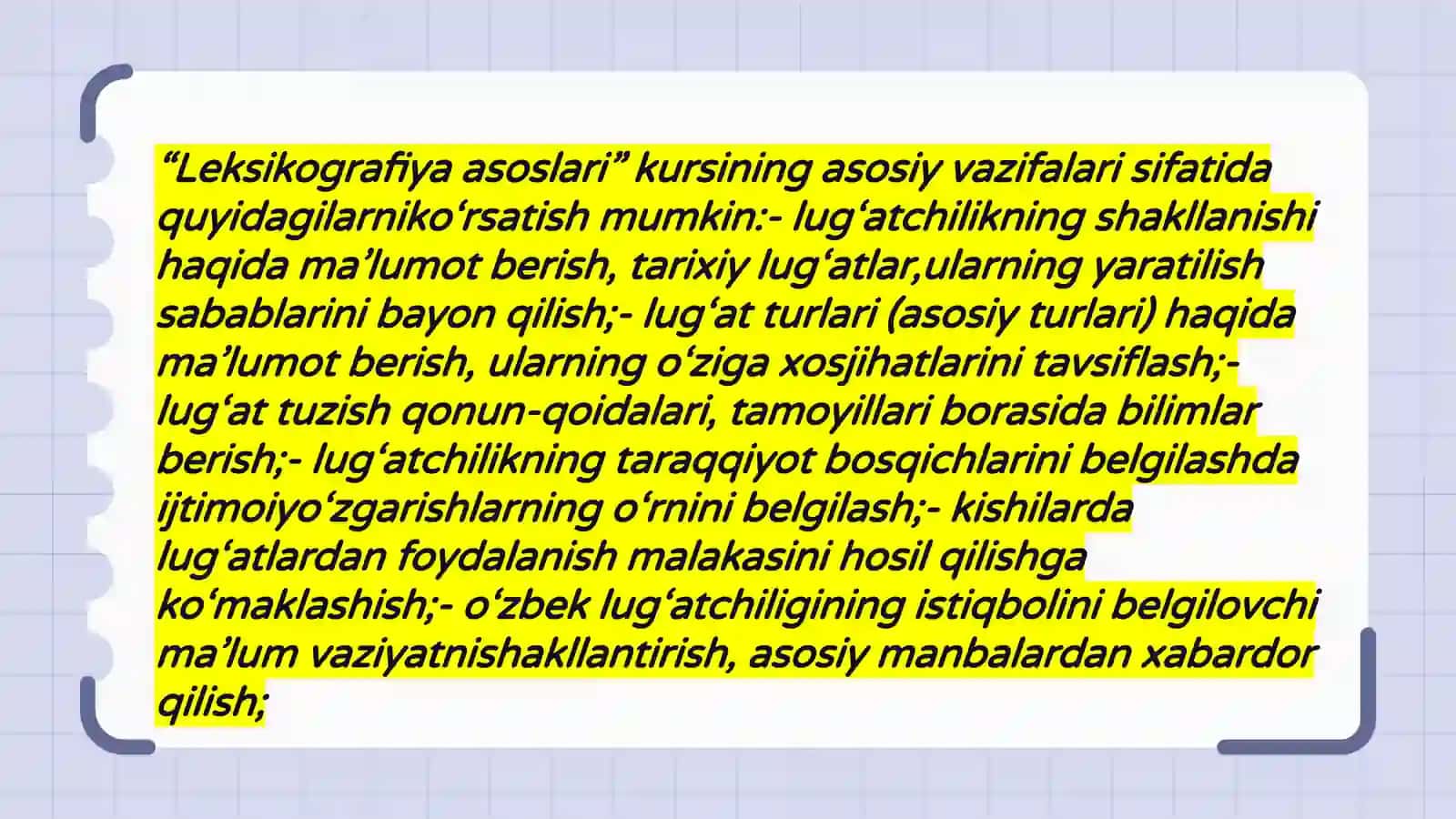 O'zbek tili  leksikografiyasining taraqqiyot bosqichlari 2