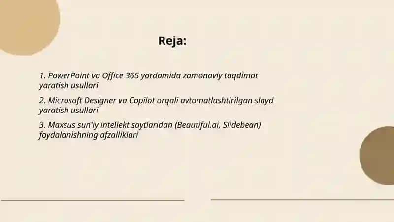 PowerPoint va Office 365 yordamida zamonaviy taqdimot yaratish usullari 2
