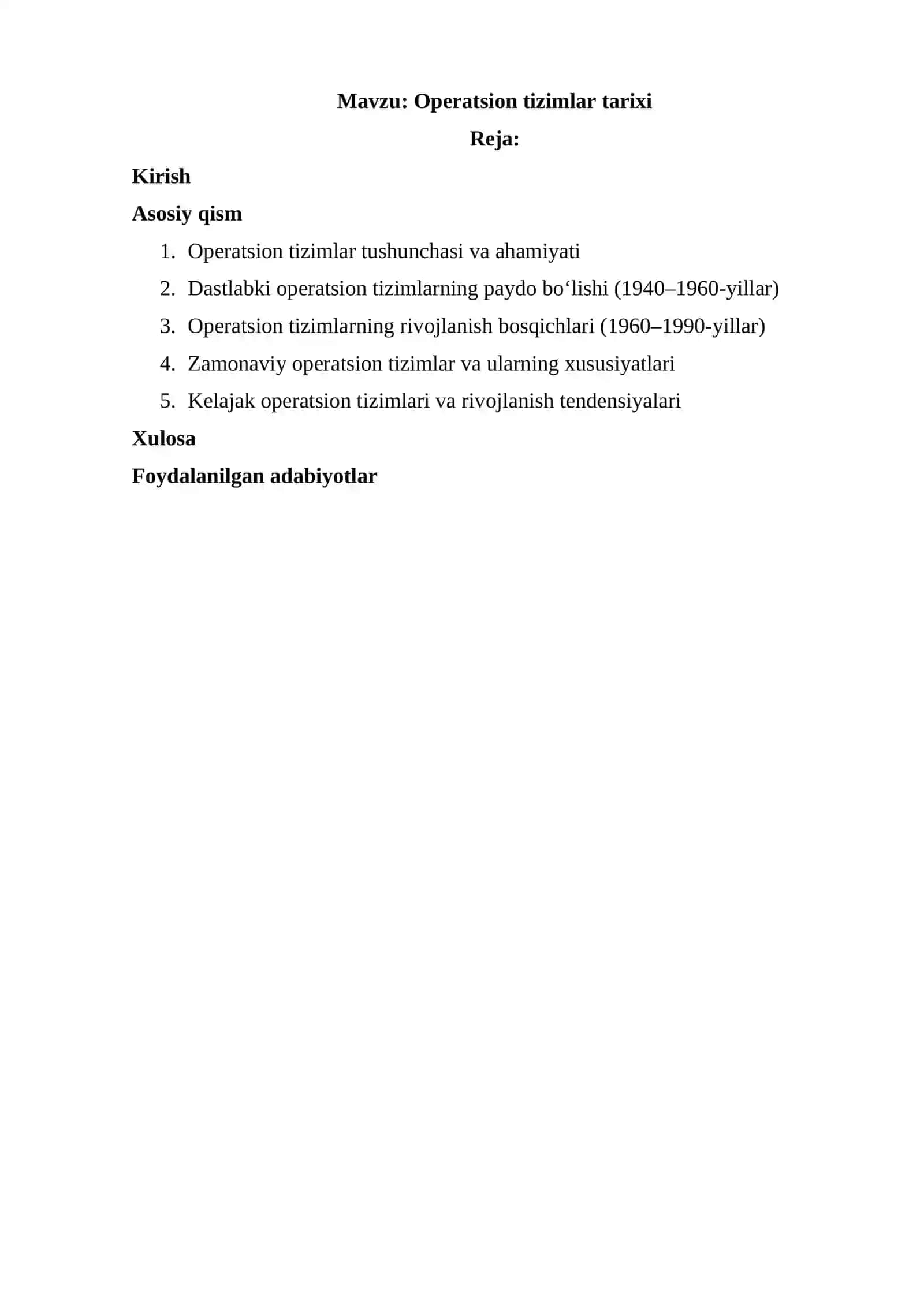 Operatsion tizimlar tarixi 2