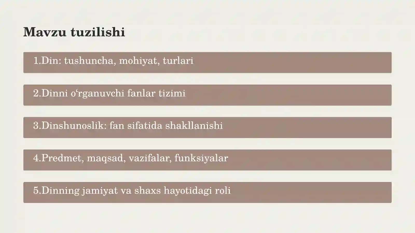 Din Tushunchasi va Dinshunoslik Fanining Predmeti 2