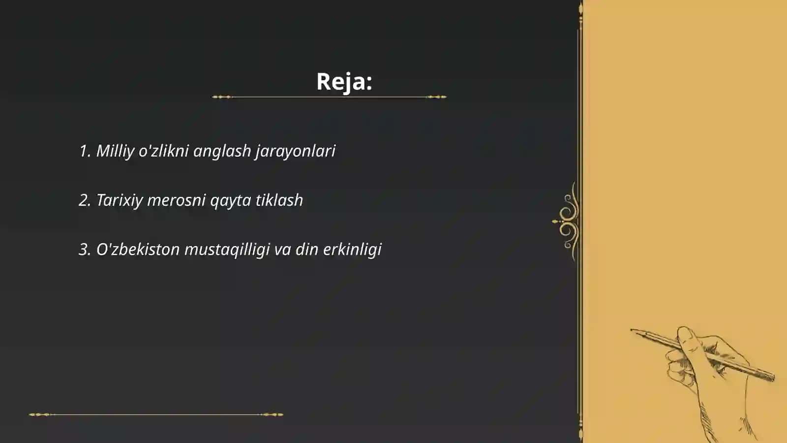 Milliy o'zlikni anglash jarayonlari 2