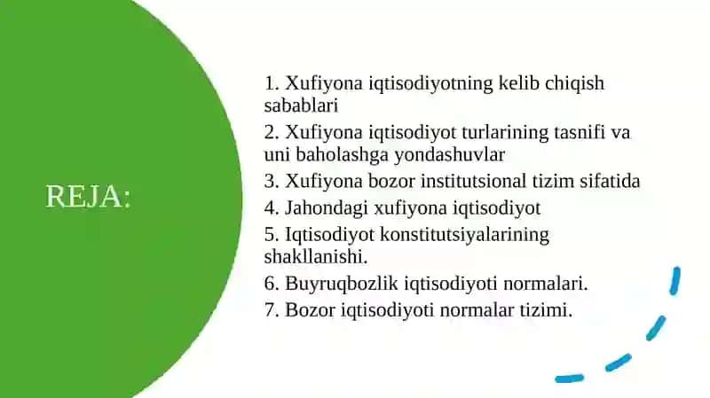 Xufiyona iqtisodiyotning institutsional nazariyasi. Rejali iqtisodiyot instituti va bozor instituti 2
