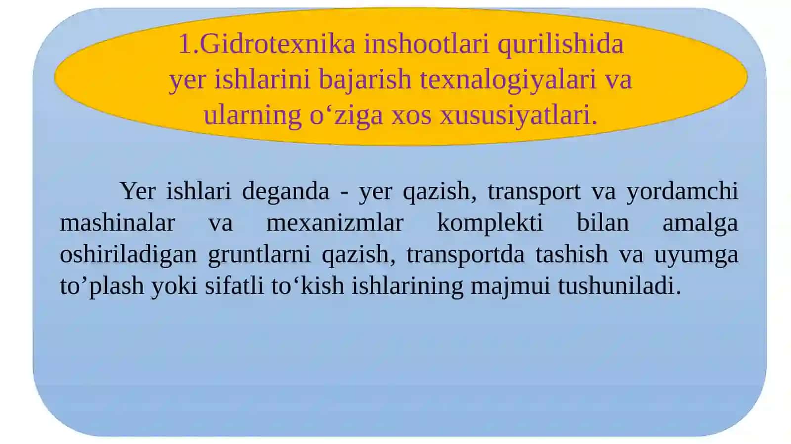 Gidrotexnika qurilishi dayerishlarini mexanik usulda bajarish 2