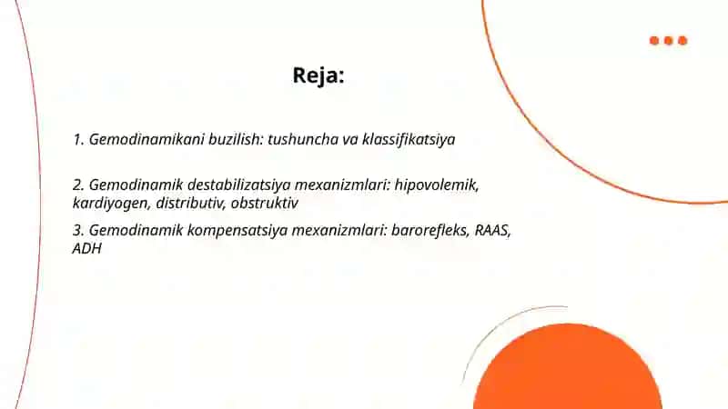 Gemodinamikani buzilishi 2